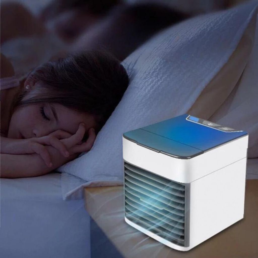 Mini Ar Condicionado Portátil Arctic Air Cooler Umidificador Climatizador Luz Led USB Ar puro