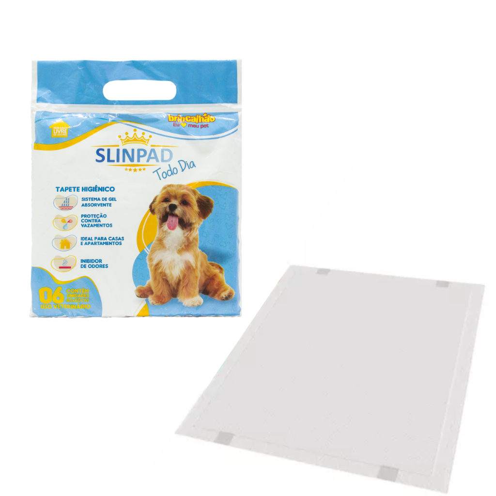 Tapete Higiênico Super Absorvente Com 6 Unidades 40X60Cm