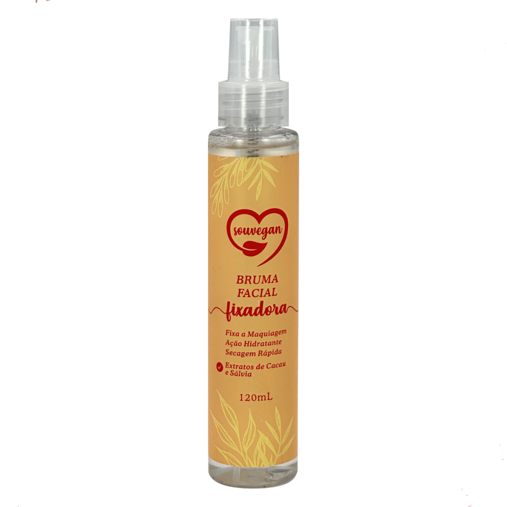 Bruma Facial Fixadora Souvegan Maquiagem Hidratante 120ml Vegano Lançamento