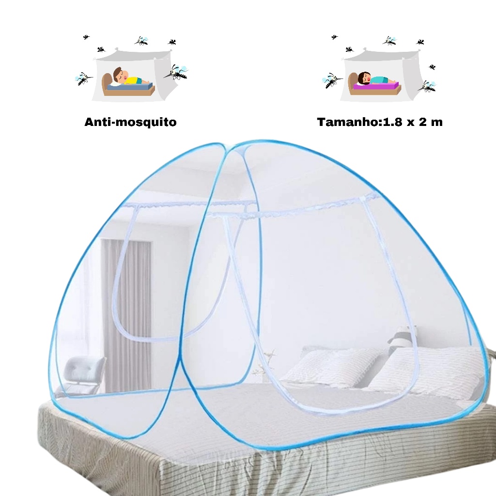 Mosquiteiro Tenda Cama King Dobrável Pratico e portátil 1.8cmX2.0cm