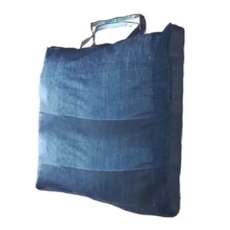 Sacolão Em Retalhos Jeans Grosso 120 Litros e 60 