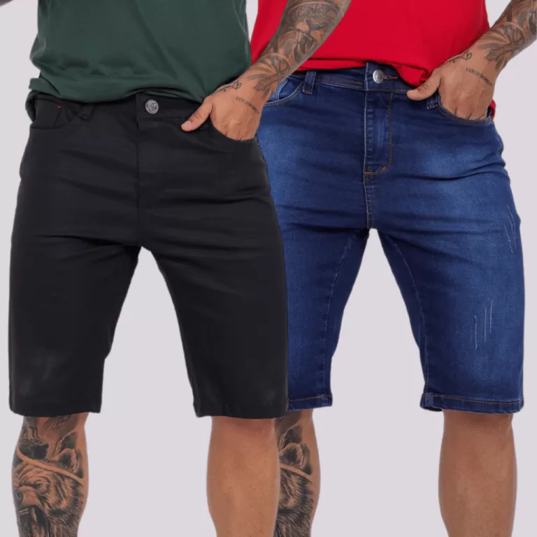 Bermuda Jeans Masculina Resinada Tradicional Desfi