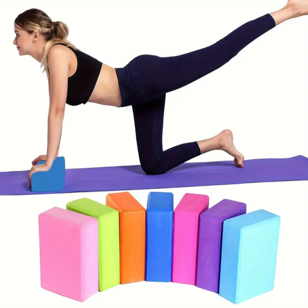 Kit 4 Bloco de Yoga Tijolinho para Ioga e pilates 23x13x7cm