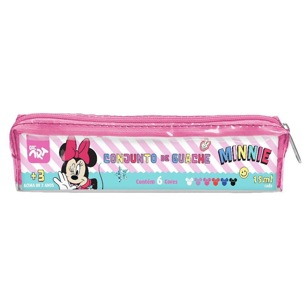 Estojo Minnie Com Guache 6 Cores – Dac