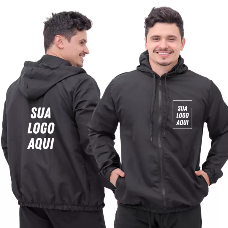 Blusa Corta Vento com Estampa Personalizada Empres