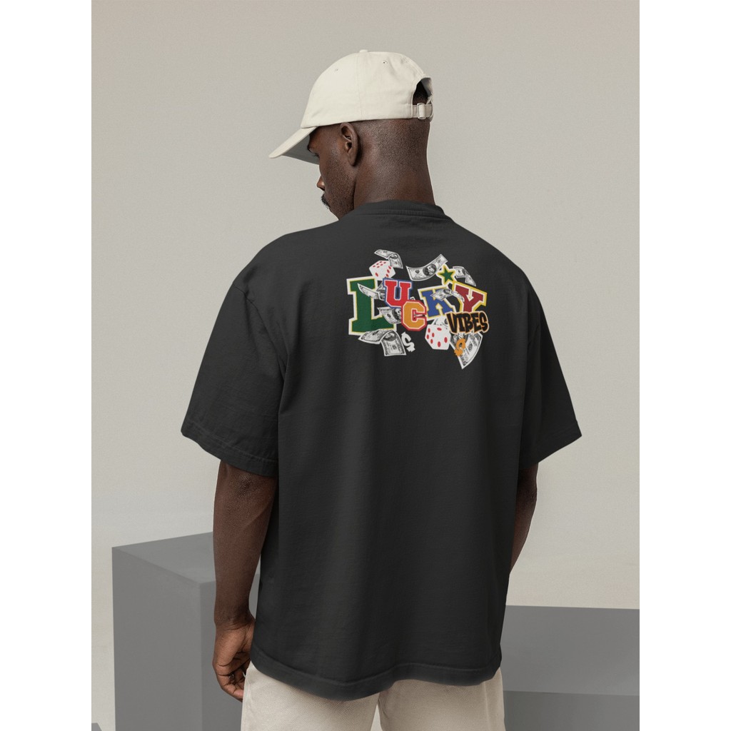 Camisa Camiseta Oversize Streetwear Masculino e Feminino para Treino e Dia a Dia Preto e Off Whte Es