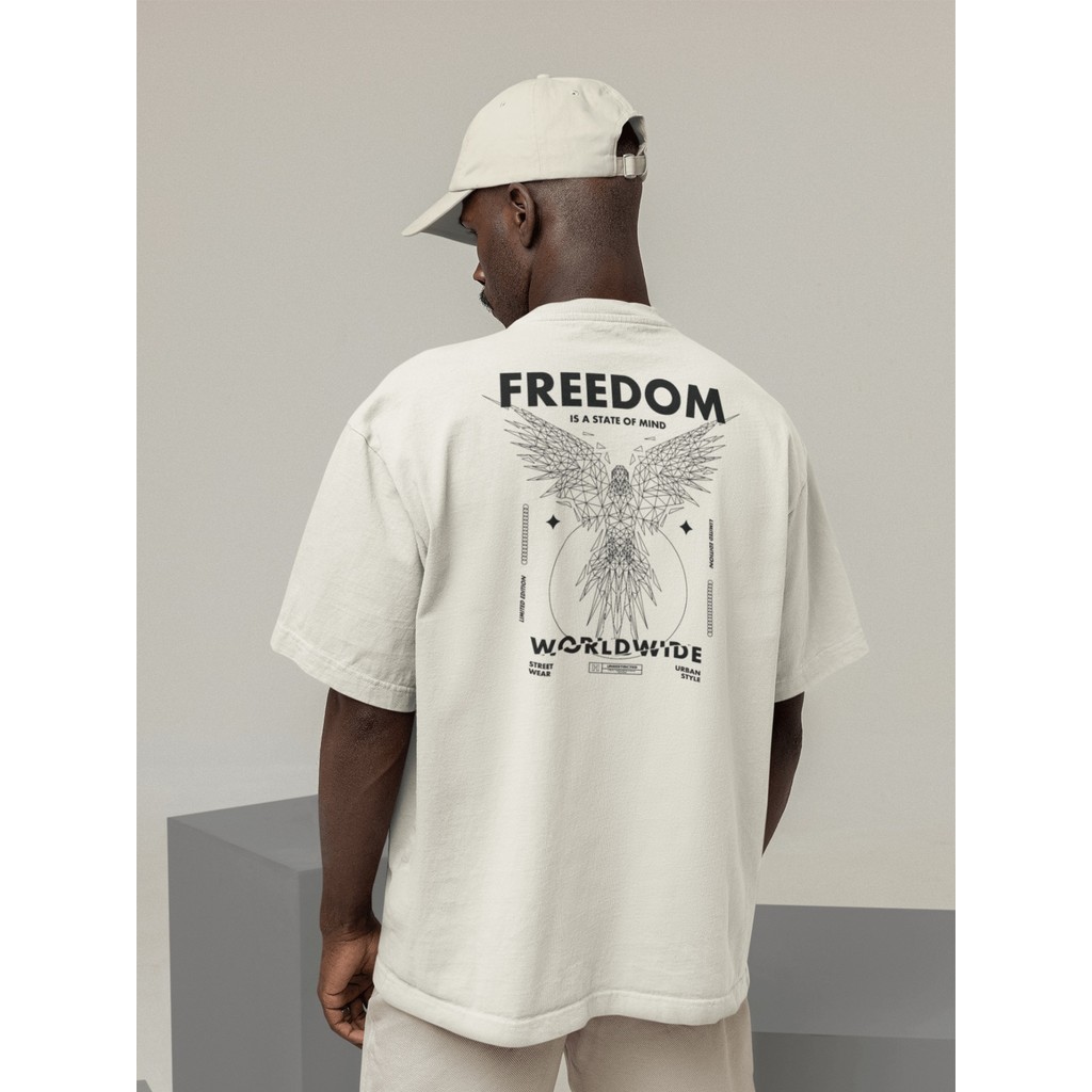 Camisa Camiseta Oversize Streetwear Masculino e Feminino para Treino e Dia a Dia Preto e Off Whte Es