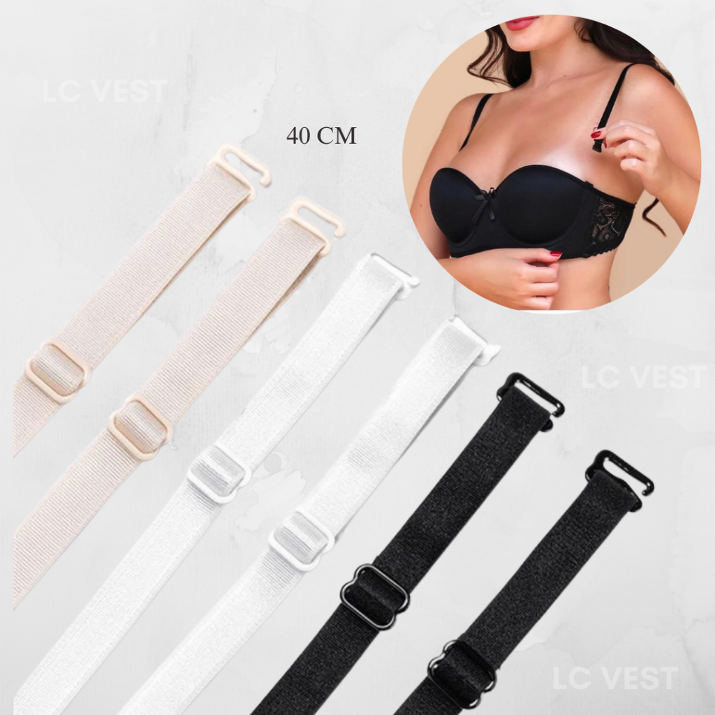 Kit 1 a 5 Alças Removíveis para Sutiã Tomara que Caia | Silicone + Elástico com Gancho