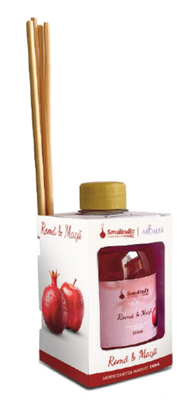 AROMATIZADOR 250 ML ROMÃ E MAÇA C/ VARETA –
