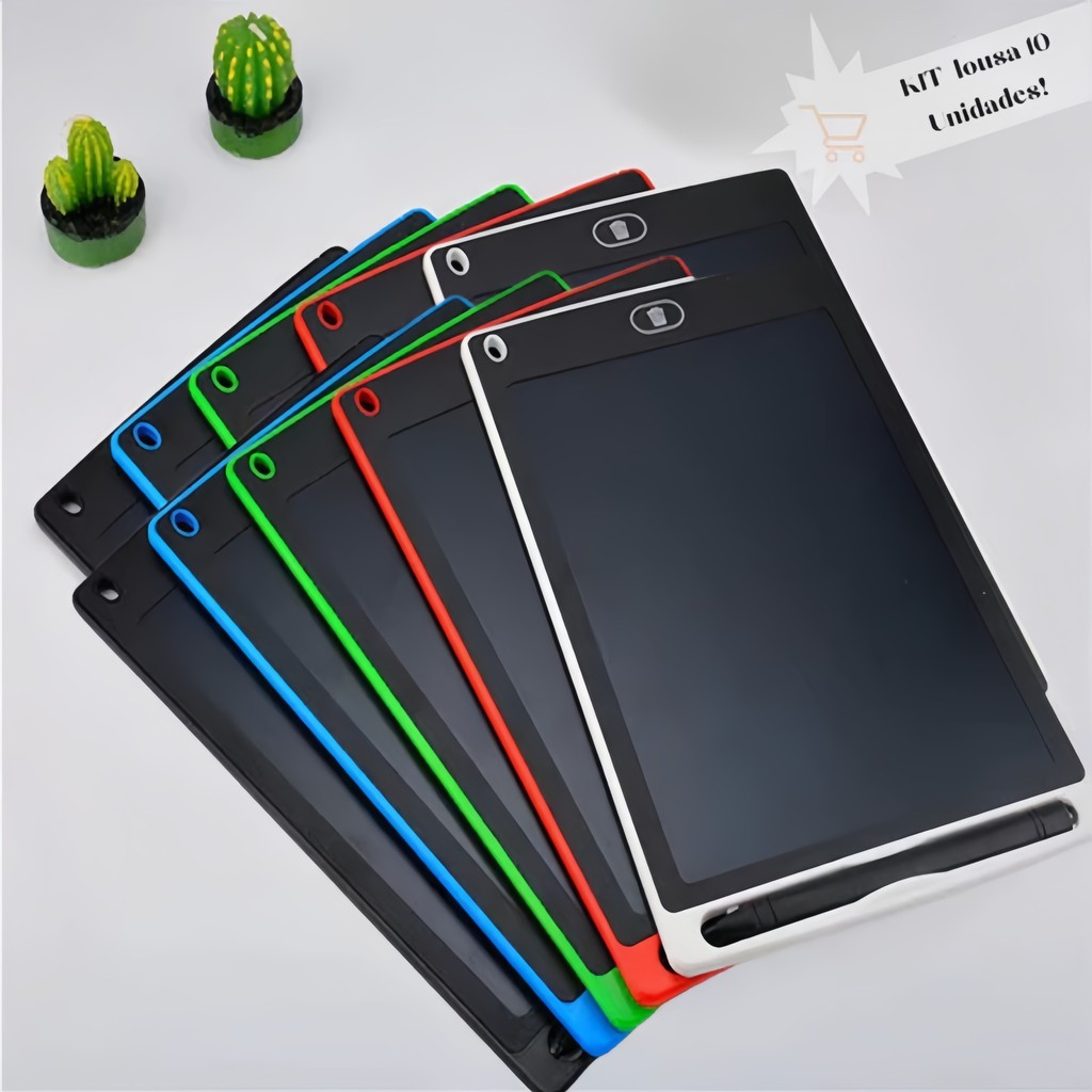 Kit 20 Unidades Lousa Mágica Tela Lcd 8.5 Polegadas Infantil De Escrever E Desenhar Tablet