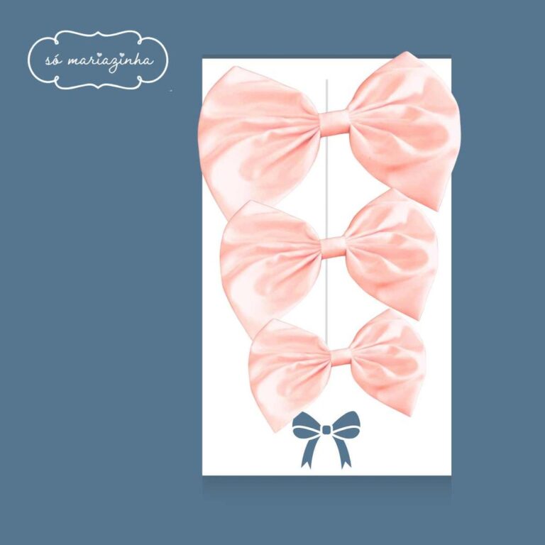 Laço Decorativo de Cabelo Com Trio Grande Medio P