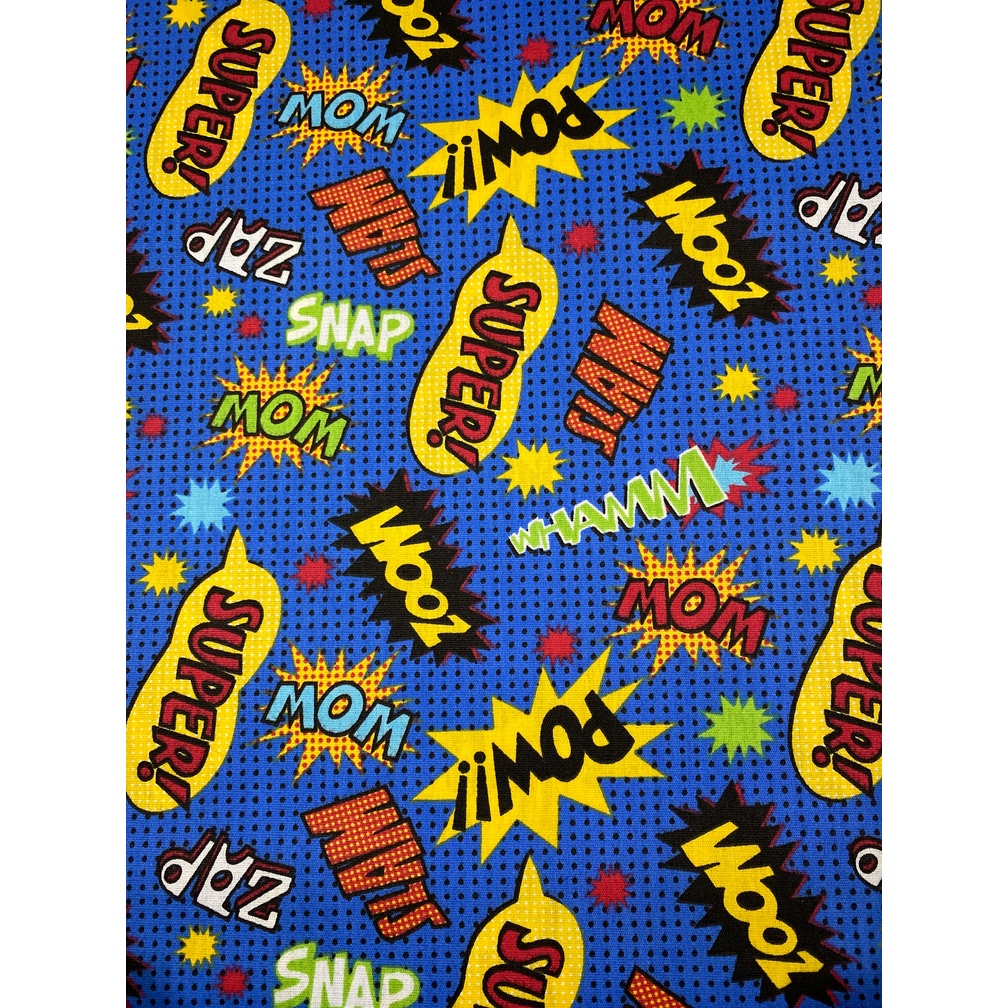Tecido Tricoline Estampado 100% Algodão – Onomatopeias