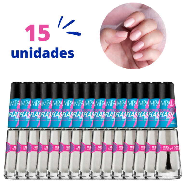 Kit Flash Secante Impala Silicone Secante de Unhas