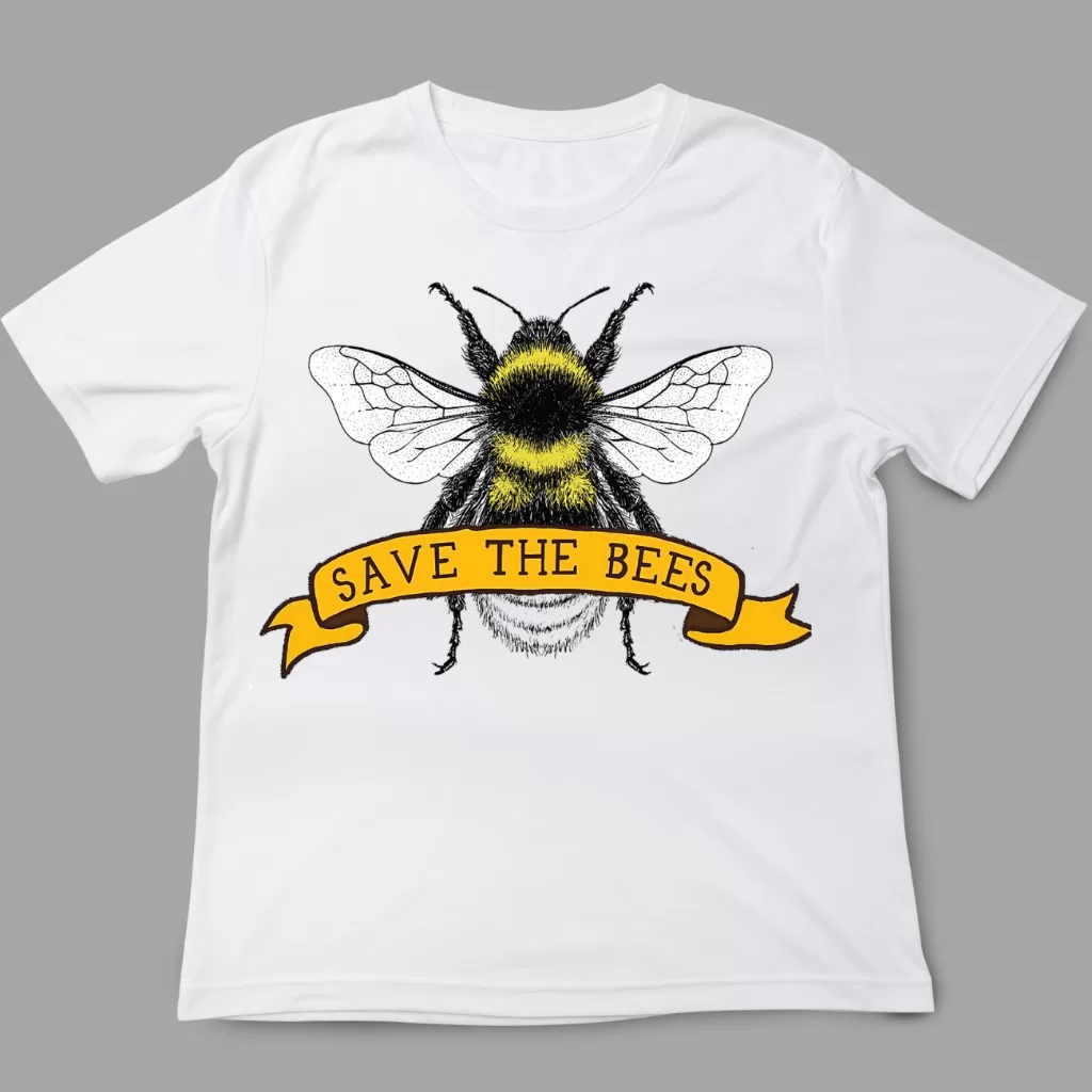 Camiseta Animais – Save the beens – salve as abelhas