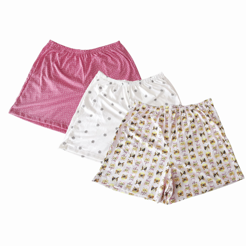 Kit 5 Shorts SORTIDOS Malha Pijamas Feminino Short Doll Confortável Variados De Verão
