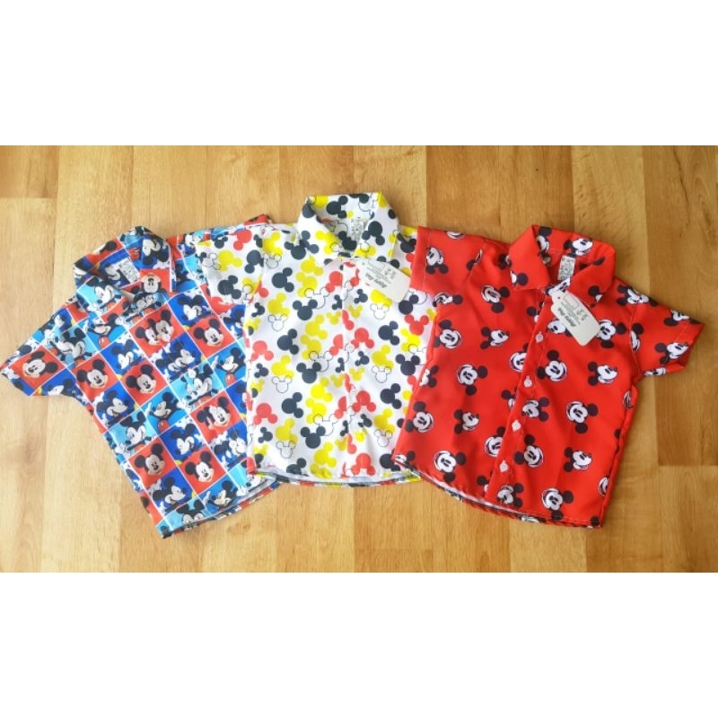 camisas mickey tam 1 a 4 anos