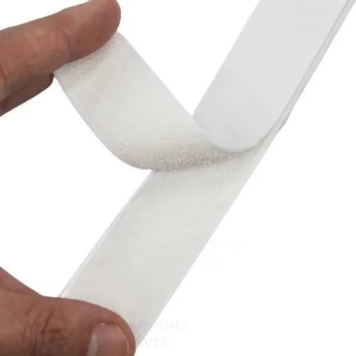 Fecho De Contato Adesivo 50mm Branco 3 Metros Com 
