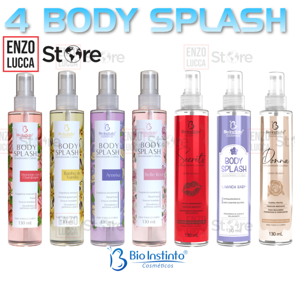 4 Desosodorante Colônia Body Splash 130ml – Bio Instinto