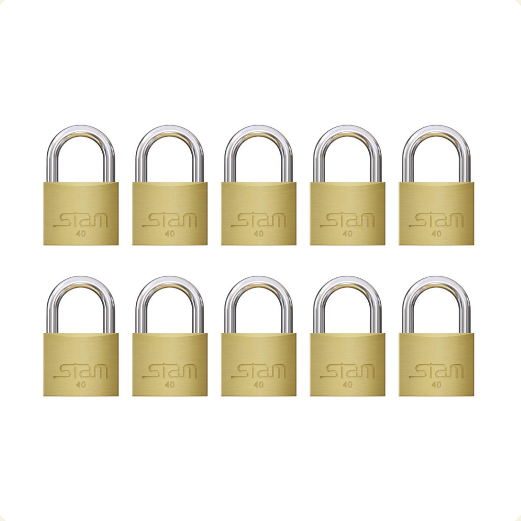 Kit 10 Cadeado Para Malas E Bagagens 40mm Latão Maciço Stam
