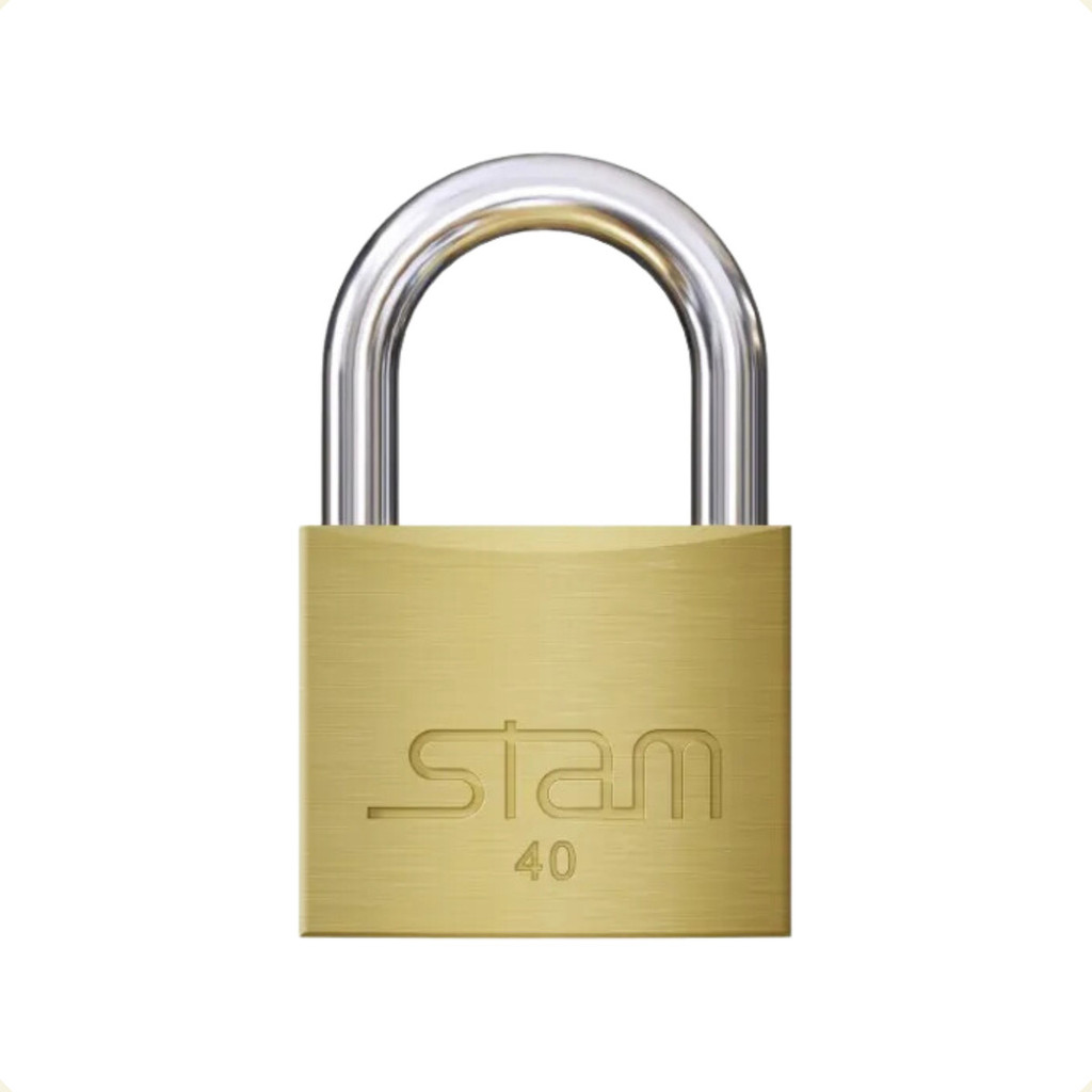 Cadeado Para Malas E Bagagens 40mm Latão Maciço Stam