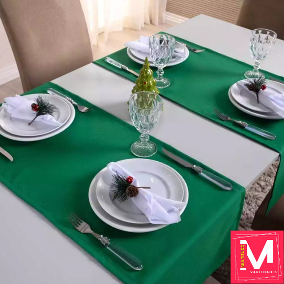 Caminho de mesa 2 pçs 1.45mx0.45cm Decorativo, Fe