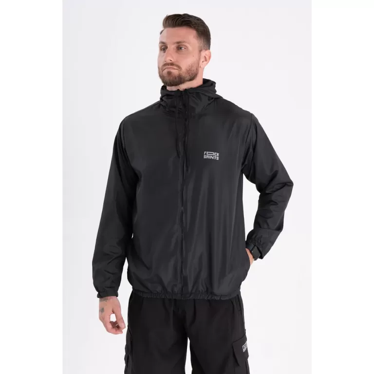 Jaqueta Corta Vento Lisa Rock Saints Com Capuz