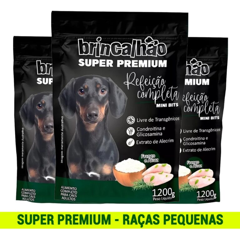 Kit 3 Pacotes de Ração para Cães de Raças Pequ