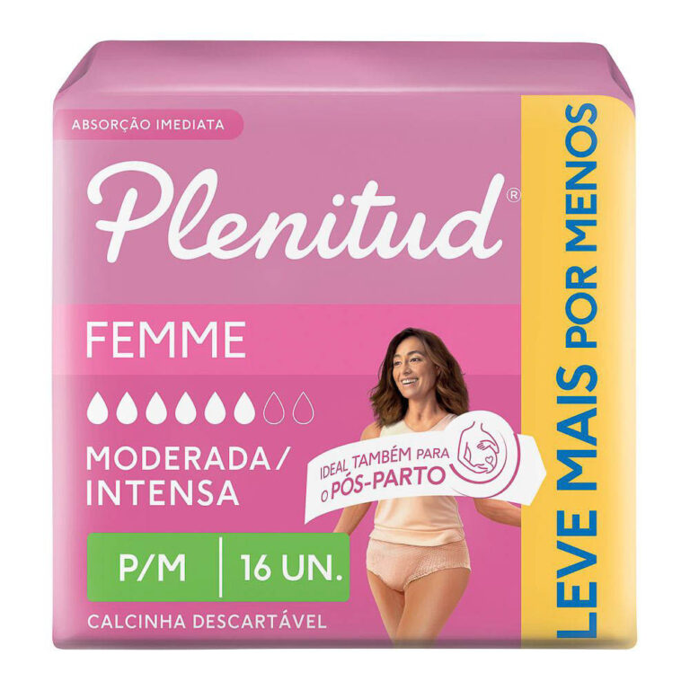 Roupa Íntima Plenitud Femme Tamanho P/M 16 Unidad