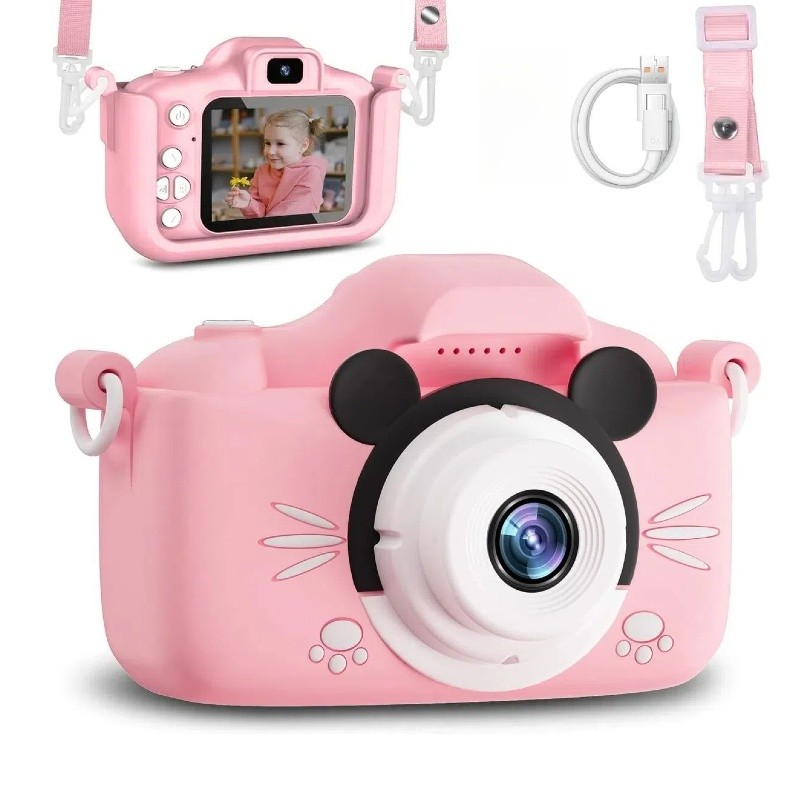 Câmera Infantil Digital Filmadora Mickey,máquina Fotográfica menina,Brinquedos Criativos Presente