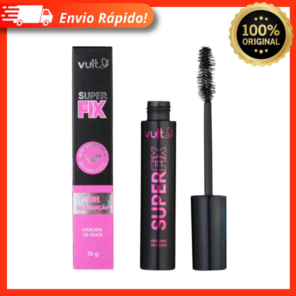 Máscara De Cílios Super Fix Preto 10g Vult – Cílios Alongados Volumosos e Definidos