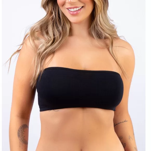 Kit 1 à 5 Top Faixa sem Bojo em Cotton Cropped To