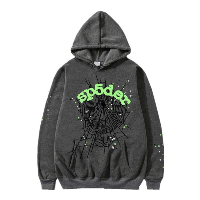 Moletom Spider 555 com Capuz – Estilo Europeu e Americano Suéter Outono/Inverno Inspirado no Hip-Hop