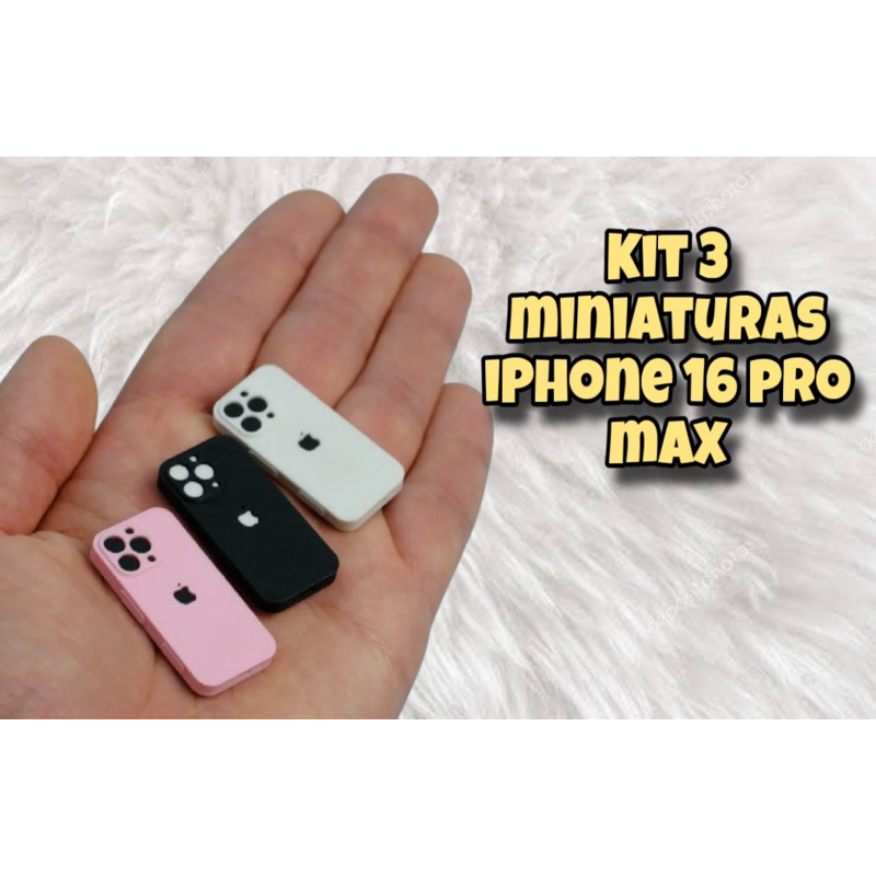 Kit 3 miniaturas de celular (bonecas e similares)