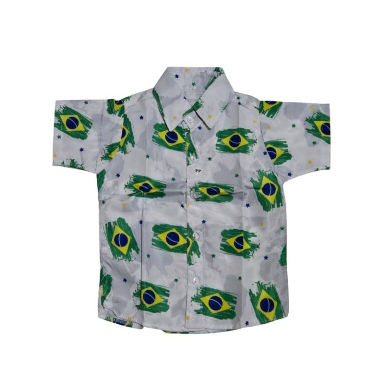 camisa social brasil 6 a 12 meses,1.2 anos e 3.4 a
