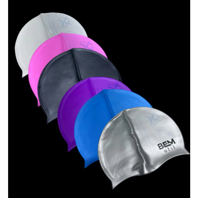Touca De Silicone Para Natação Jovens E Adultos 