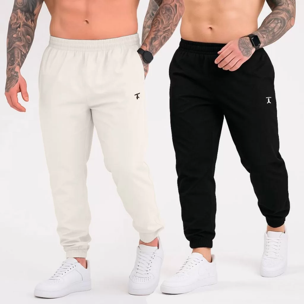 Calça Jogger Masculina Helanca Plus Size P ao G4 Leve Respirável Treino Casual