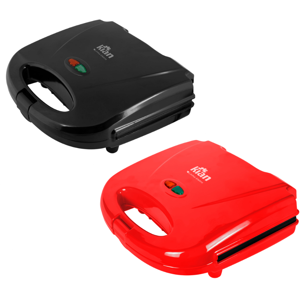 Sanduicheira Grill 2 em 1 Antiaderente Chapa Elétrica Omeleteira Lanche Casa Cozinha 750W Kian