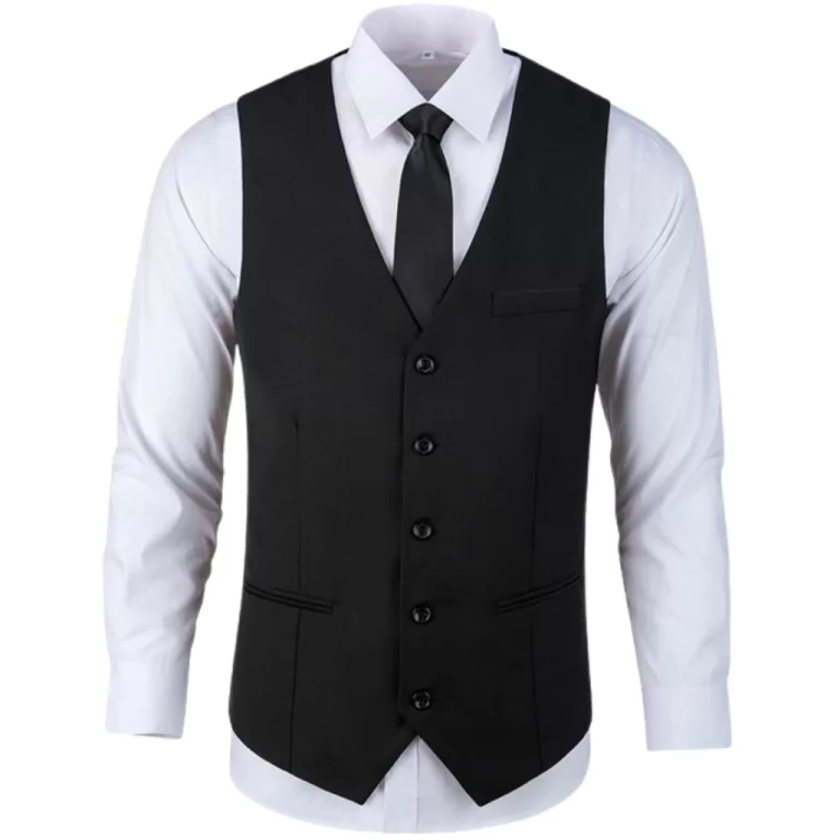 Conjunto Social Colete + Camisa Branca + Gravata P