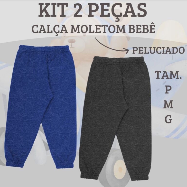 Calça Bebe Masculina Moletom Peluciado 3000-K2-C1