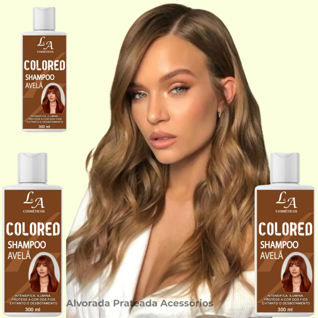 Shampoo Tonalizante Avelã Acobreado Chocolate Morena Iluminada Sem Amônia 300ml Premium