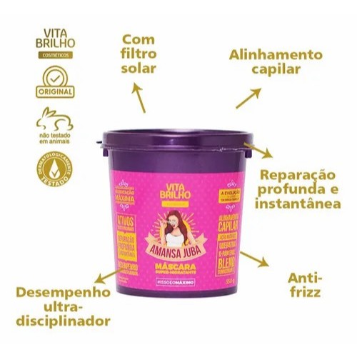 Mascara Super Hidratante Amansa Juba Profissional 