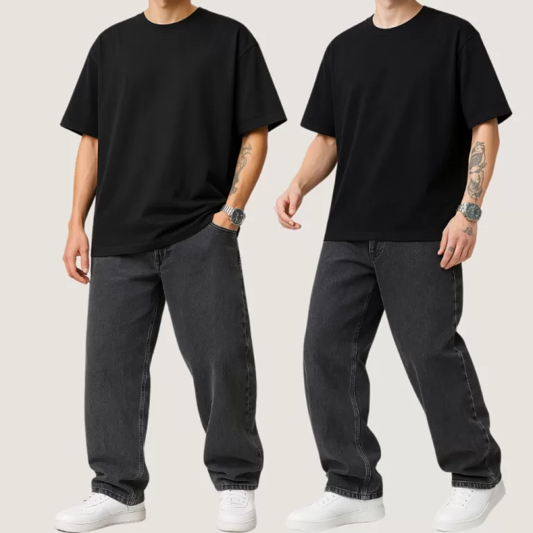 Calça Jeans Balão Masculina Oversized Boca Larga