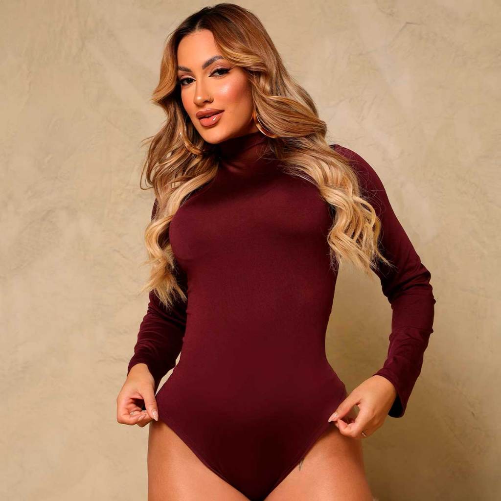 Kit 3 Ou 1 Unidade Body Feminino Cacharrel Manga Longa Segunda Pele Inverno Frio  Suplex Liso