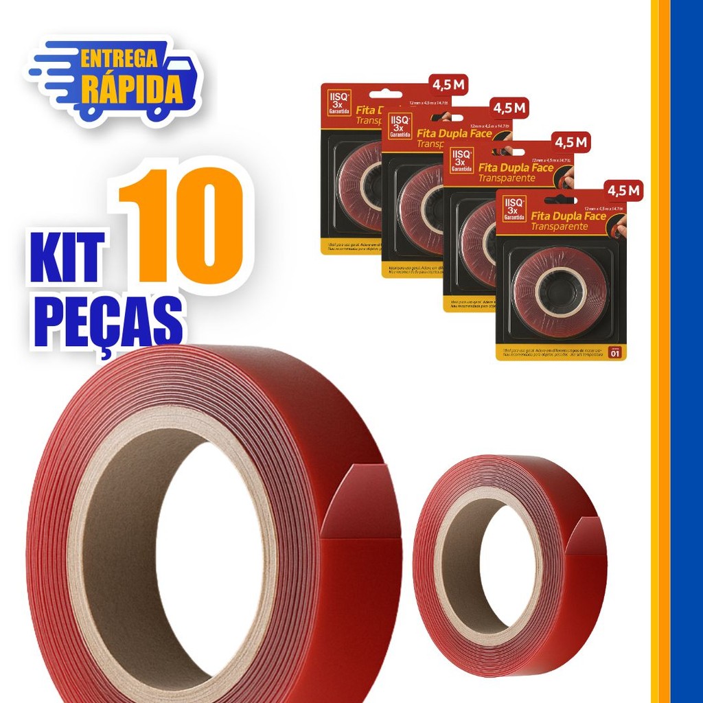 10 Rolo Fita Adesiva Dupla Face Ultraforte-À Prova Dágua Para Melhoria, Eletrodomésticos 100 * 1 Cm