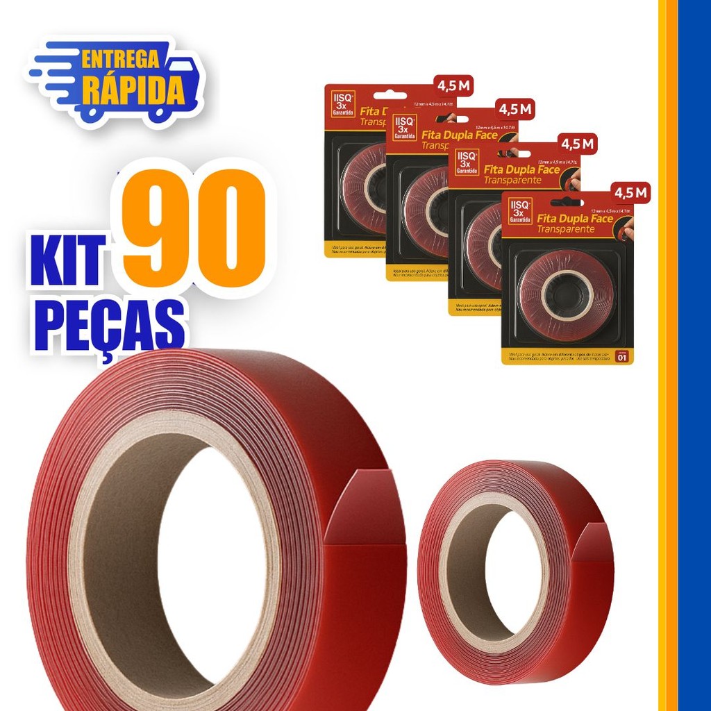 90 Rolo Fita Adesiva Dupla Face Ultraforte-À Prova Dágua Para Melhoria, Eletrodomésticos 100 * 1 Cm