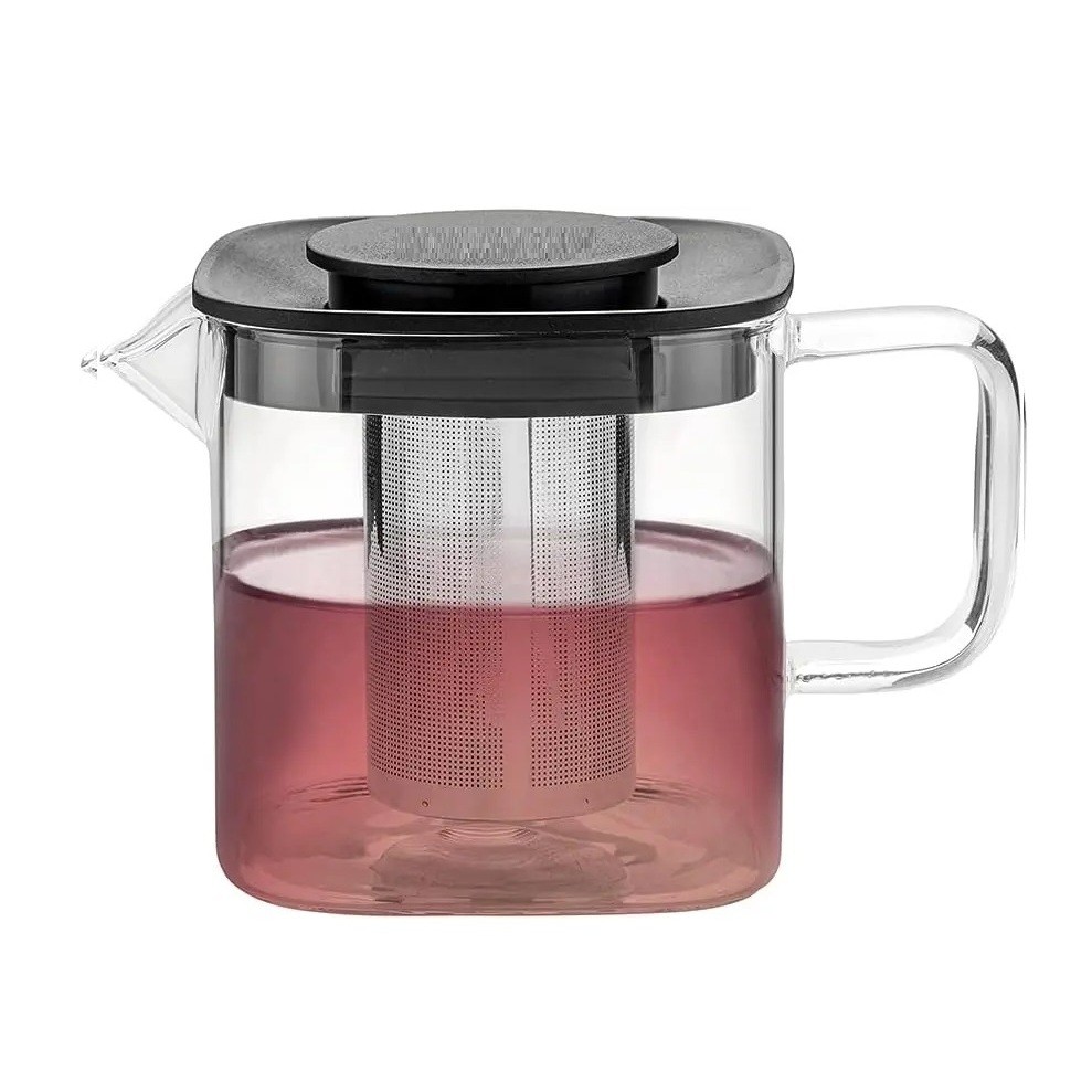 Chaleira de Vidro Borossilicato 1 Litro 1000ml com Infusor Bule Jarra Café Chá Mesa