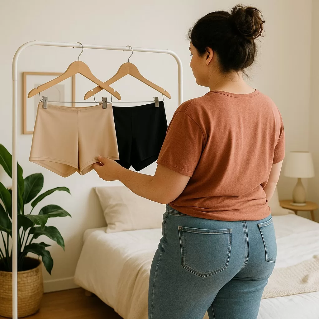 Short Segunda Pele Anagua Plus Size Feminino Calção Preto Bege 48 ao 54