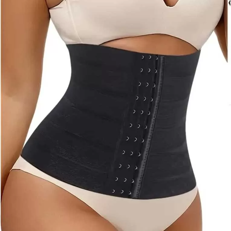 CINTA MODELADORA PRETA PLUS SIZE CORSET DE COMPRES