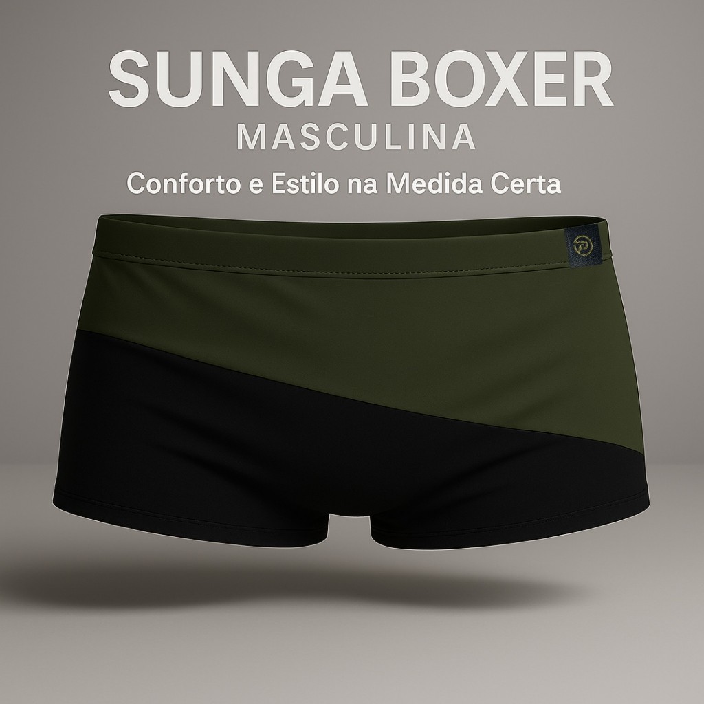 Sunga Boxer Masculina Premium  Conforto e Estilo para Praia e Piscina