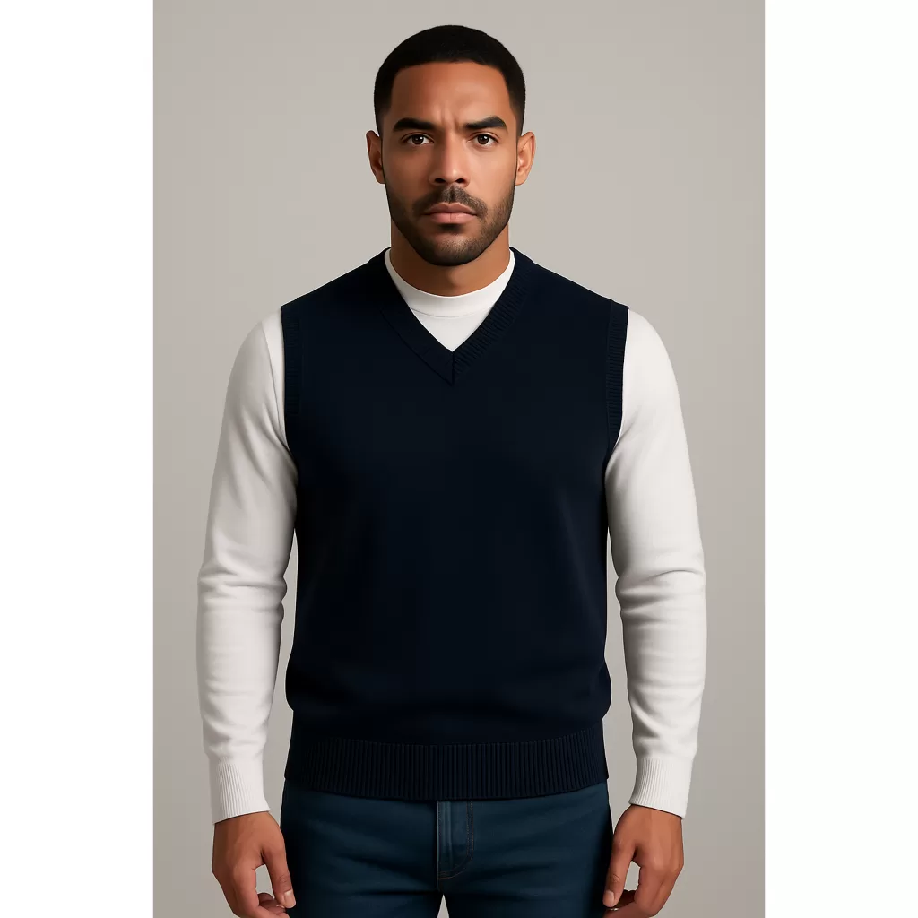 Colete Masculino Tricô Social Inverno Elegante Casual Lã Quente P M G GG Diversas Cores Moda Clássic